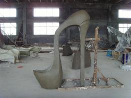 hj1717 玻璃鋼雕塑-美人之座 泥塑_青島國(guó)際服裝城不銹鋼雕塑、石雕、玻璃鋼雕塑_濱州宏景雕塑有限公司